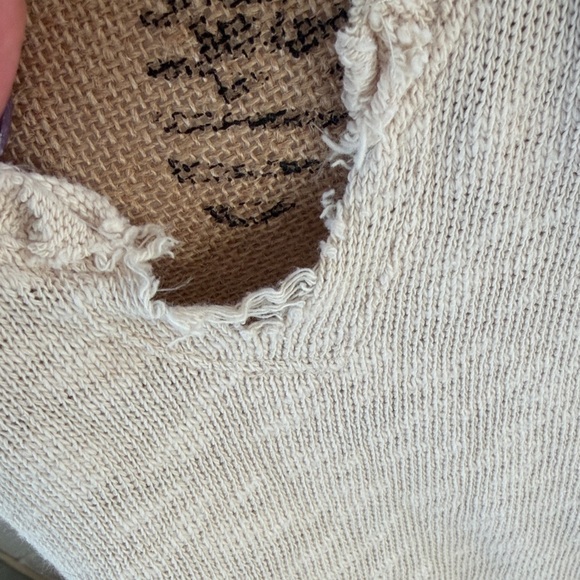 We The Free Cream V-Neck Blouse - Picture 3 of 7